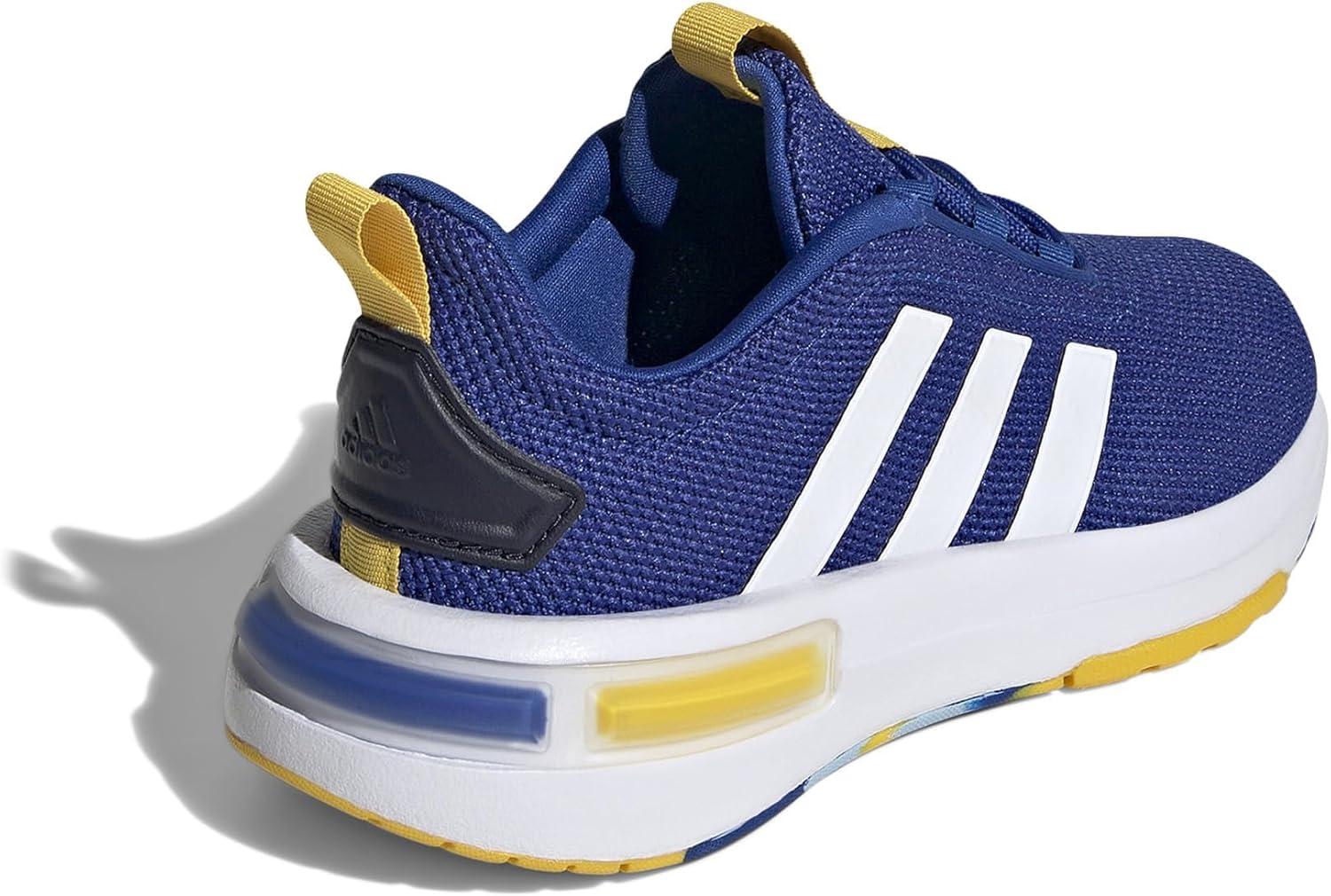 imageadidas UnisexChild Racer Tr23 Little Big Kid SneakerTeam Royal BlueWhiteUtility Yellow