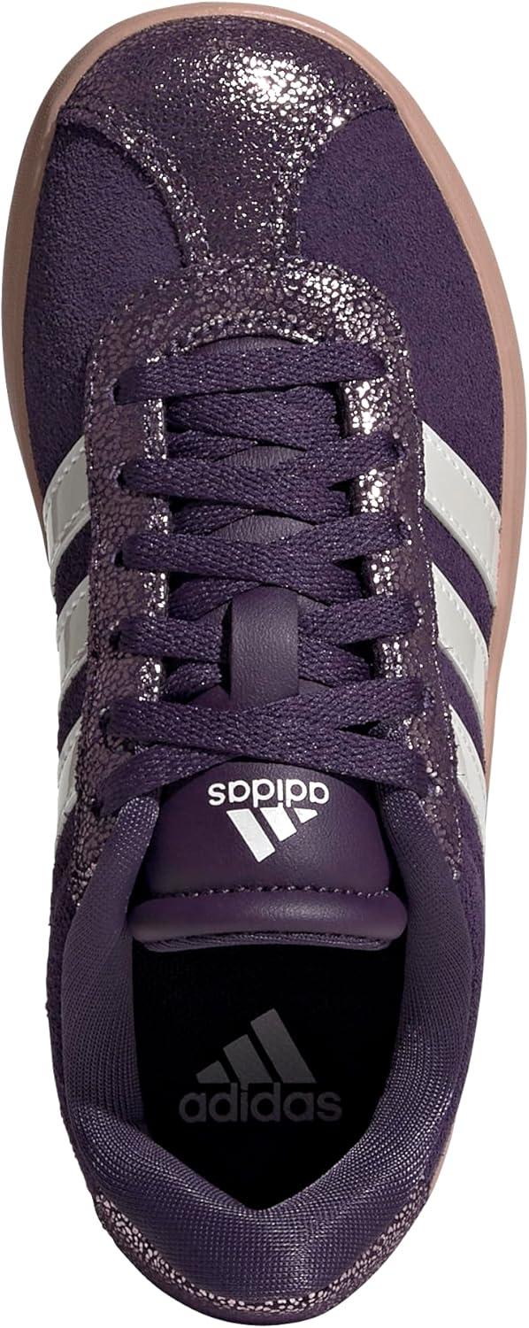 imageadidas UnisexChild Vl Court 30 Hook ampamp LoopAurora PlumZero MetallicPink Gum