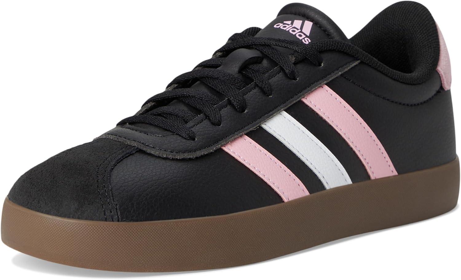 imageadidas UnisexChild Vl Court 30 Hook ampamp LoopBlackTrue PinkWhite