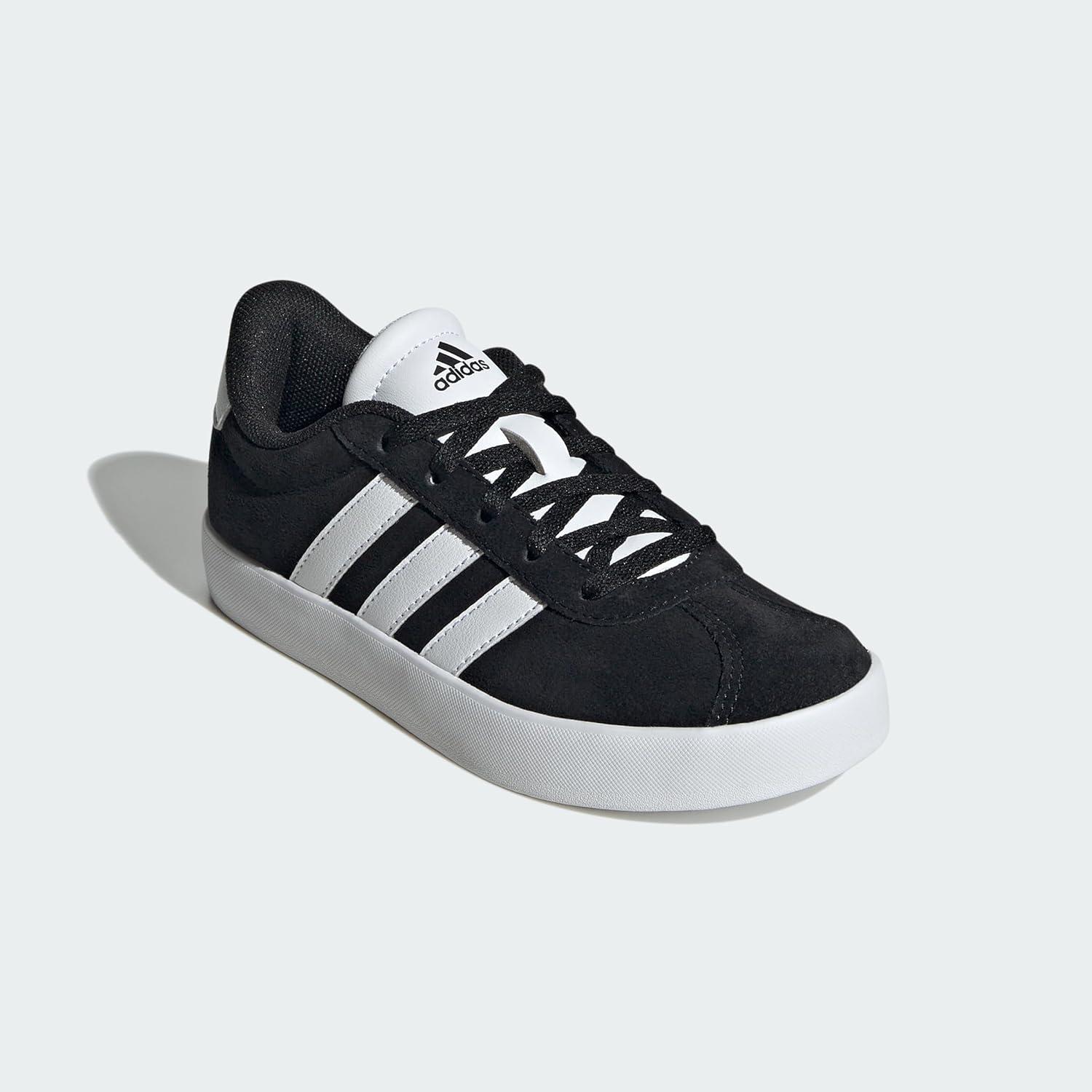 imageadidas UnisexChild Vl Court 30 Hook ampamp LoopBlackWhiteBlack