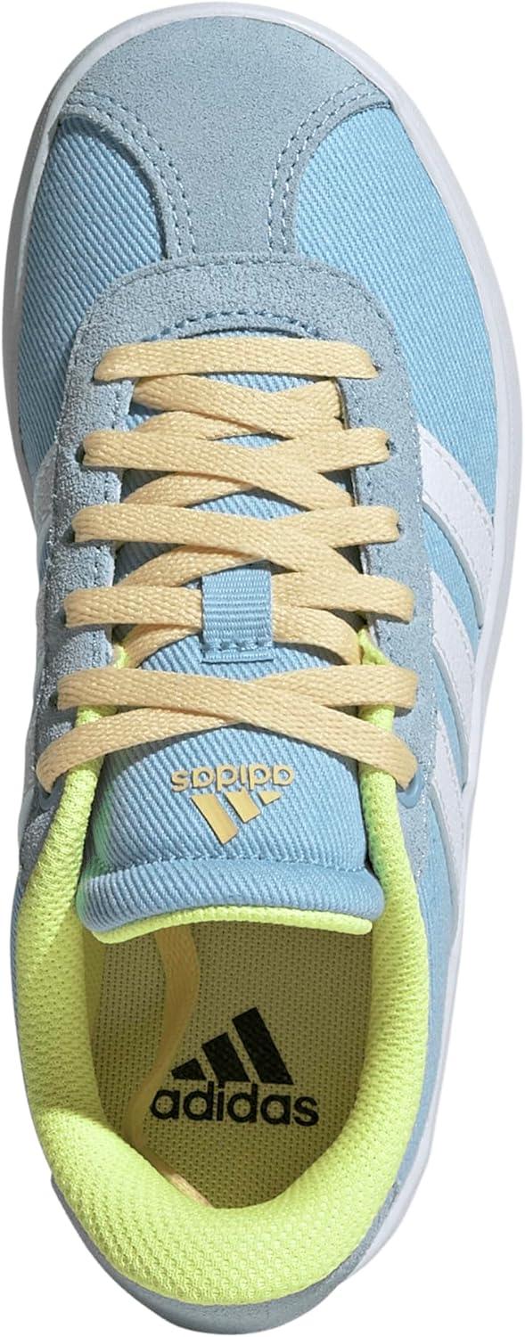 imageadidas UnisexChild Vl Court 30 Hook ampamp LoopClear SkyWhiteYellow