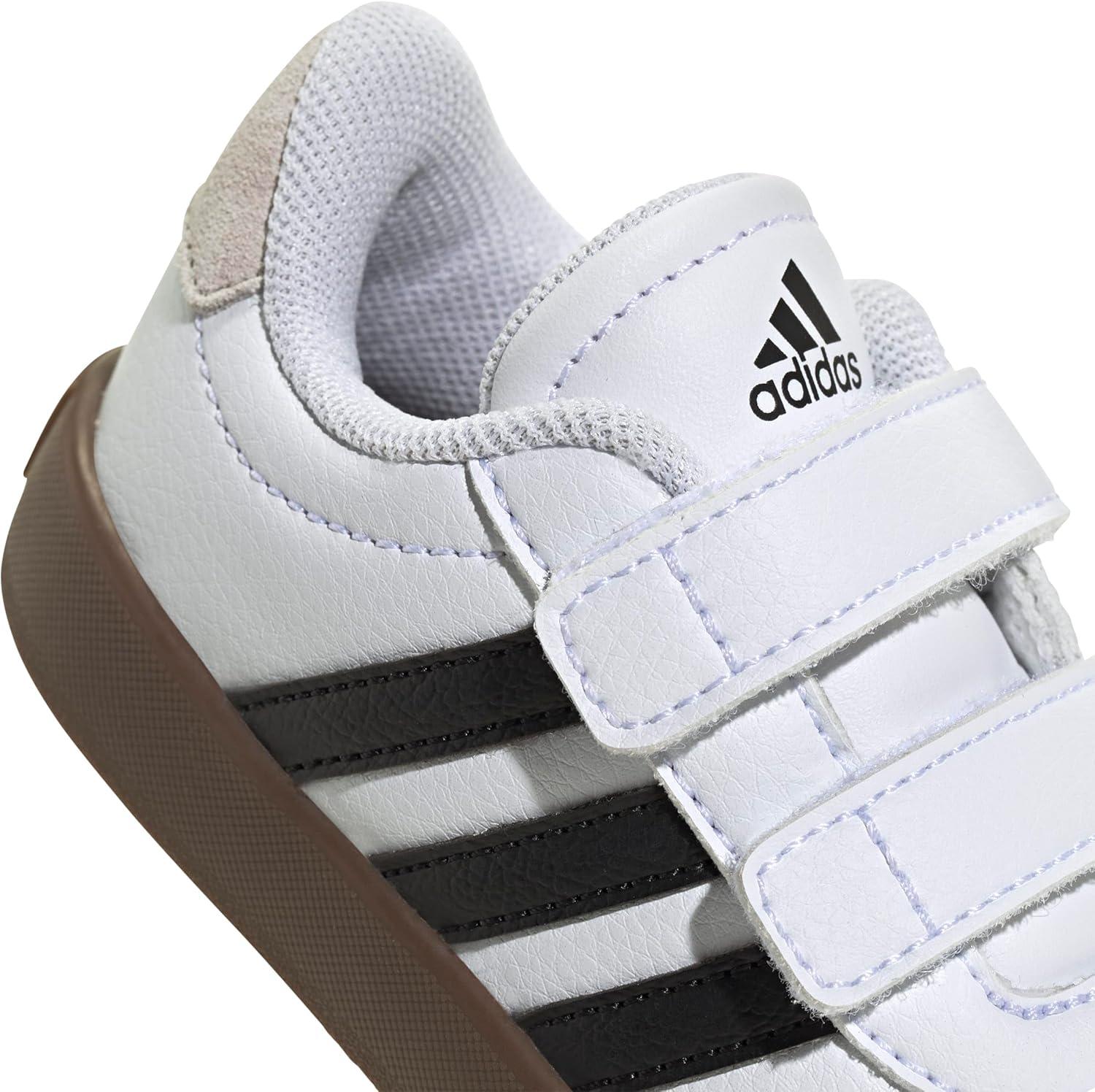 imageadidas UnisexChild Vl Court 30 Hook ampamp LoopCloud White Core Black Grey One
