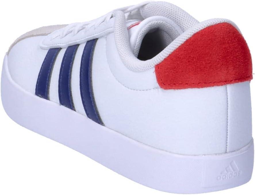imageadidas UnisexChild Vl Court 30 Hook ampamp LoopCloud White Dark Blue Better Scarlet