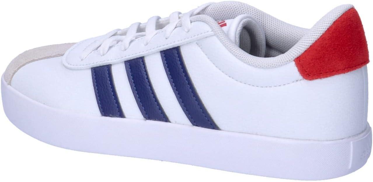 imageadidas UnisexChild Vl Court 30 Hook ampamp LoopCloud White Dark Blue Better Scarlet