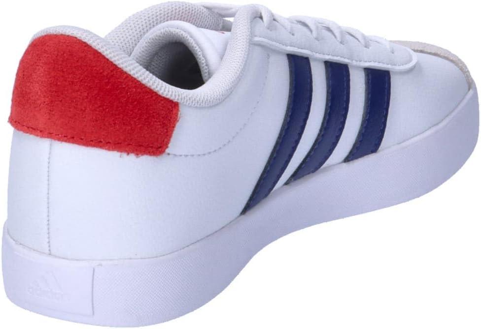 imageadidas UnisexChild Vl Court 30 Hook ampamp LoopCloud White Dark Blue Better Scarlet