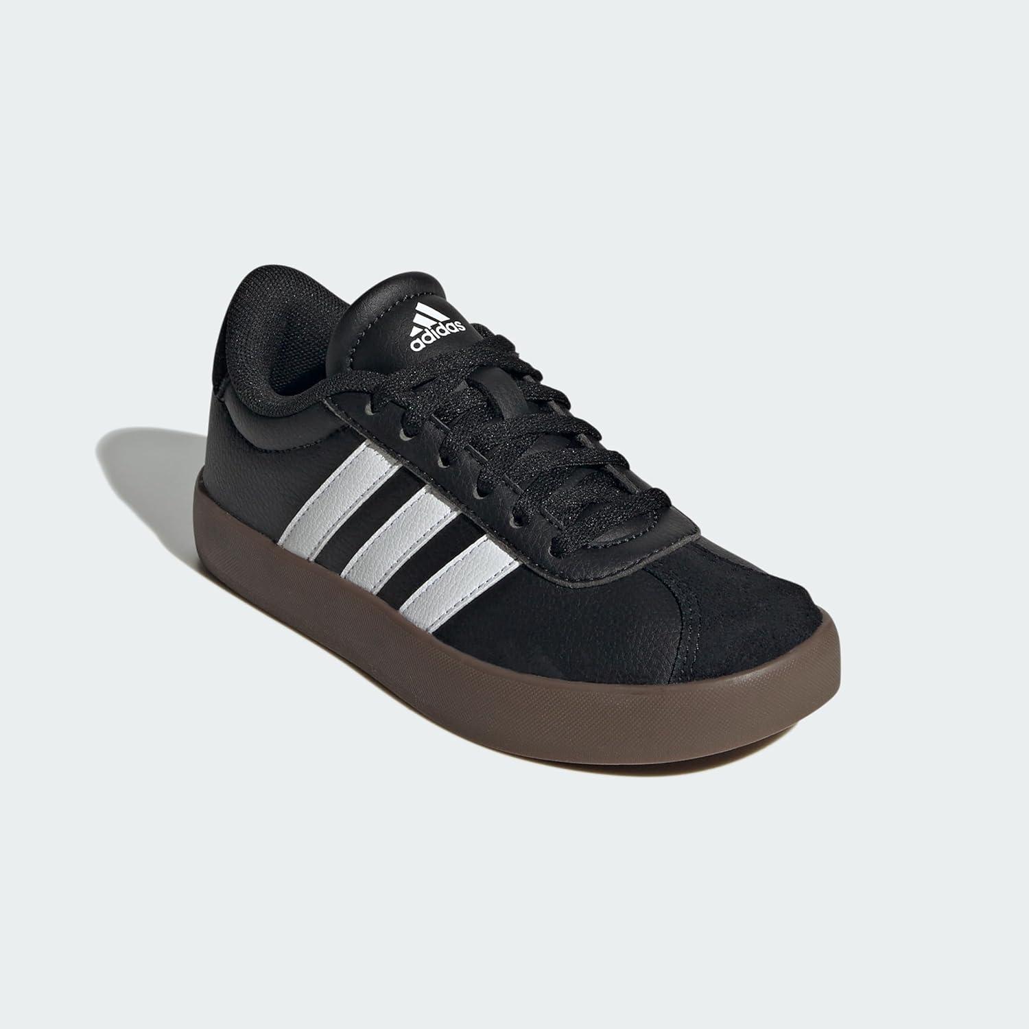imageadidas UnisexChild Vl Court 30 Hook ampamp LoopCore Black Cloud White Gum