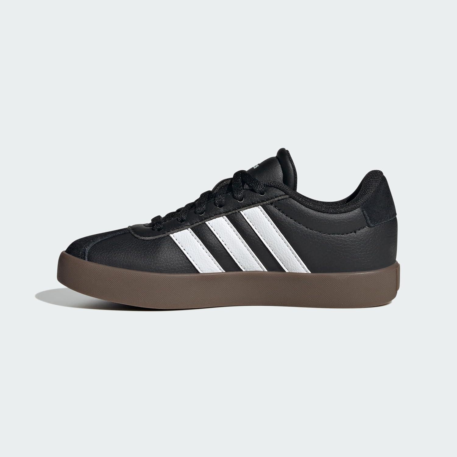 imageadidas UnisexChild Vl Court 30 Hook ampamp LoopCore Black Cloud White Gum