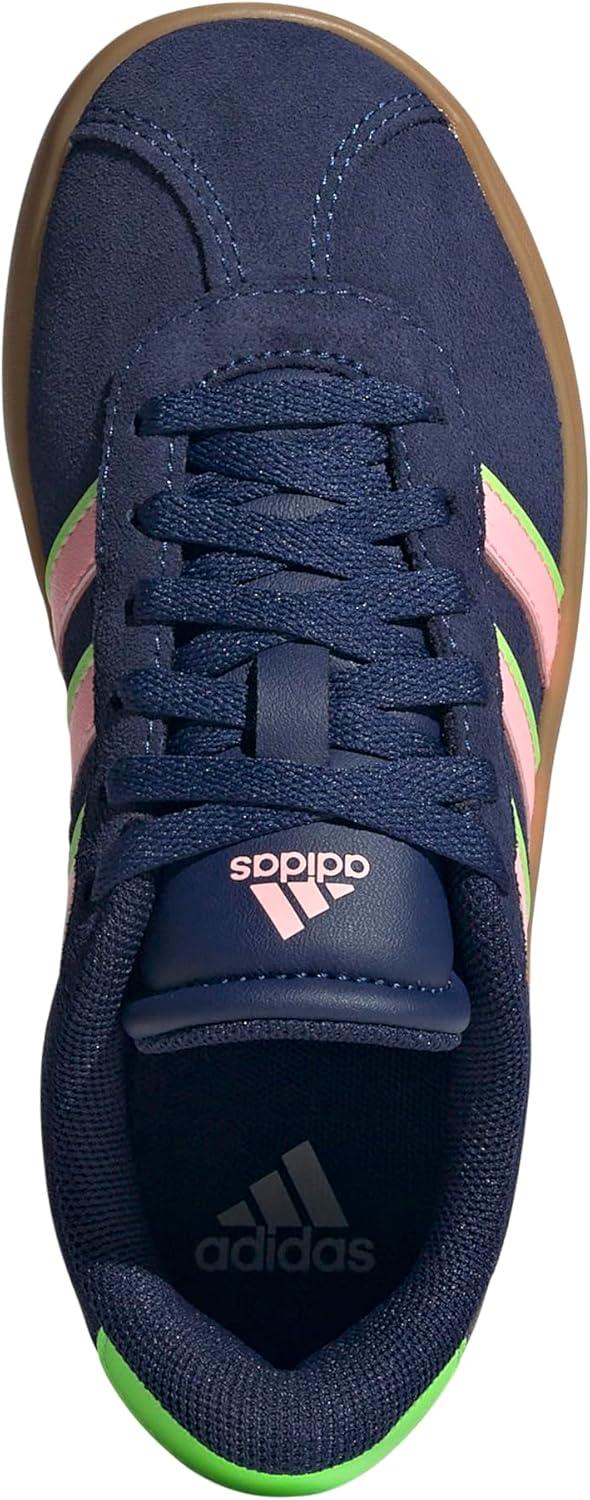 imageadidas UnisexChild Vl Court 30 Hook ampamp LoopDark BluePink SparkSolar Green