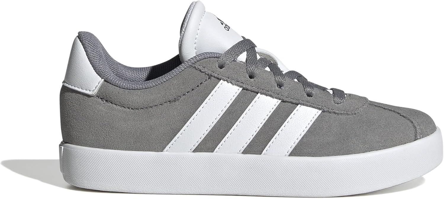imageadidas UnisexChild Vl Court 30 Hook ampamp LoopGreyWhiteGrey