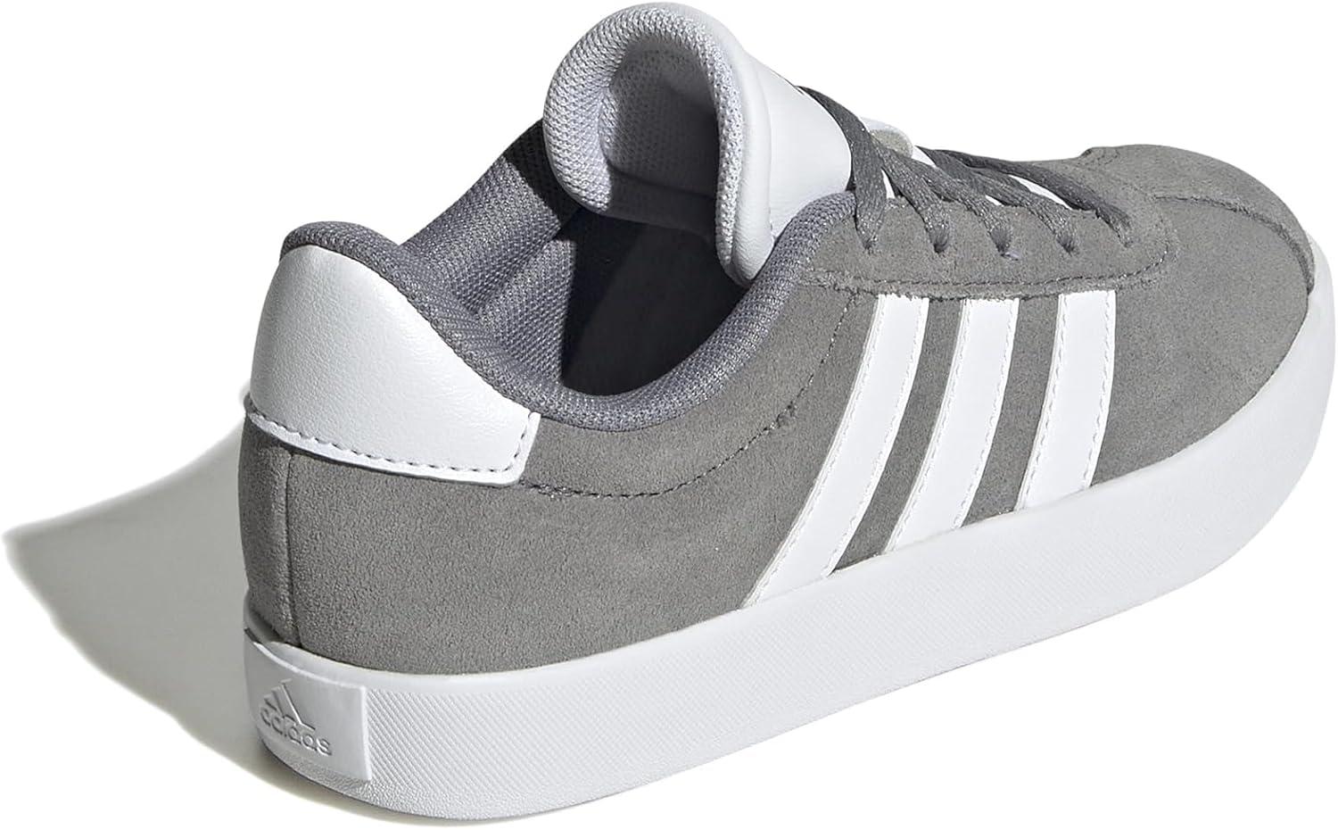 imageadidas UnisexChild Vl Court 30 Hook ampamp LoopGreyWhiteGrey
