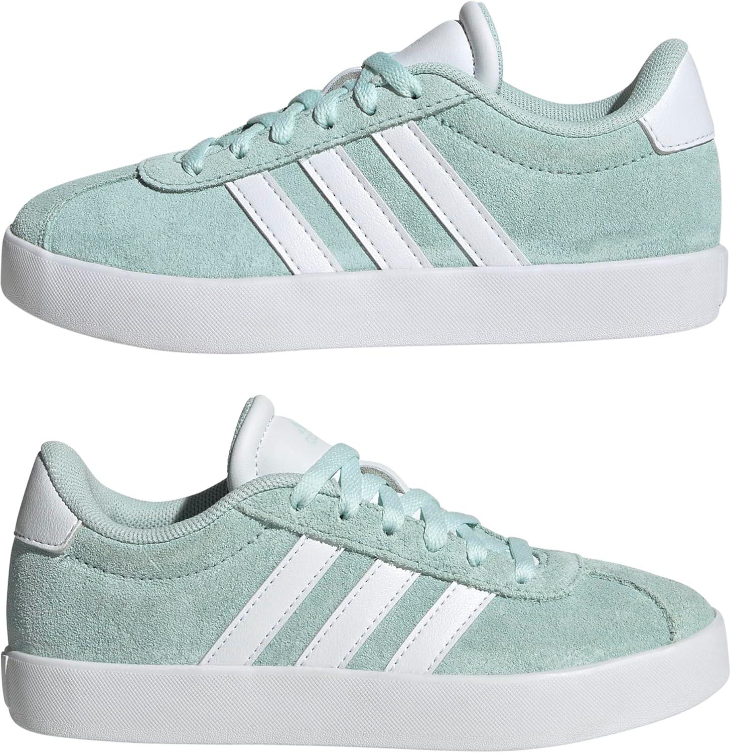 imageadidas UnisexChild Vl Court 30 Hook ampamp LoopHalo Mint Ftwr White Core Black