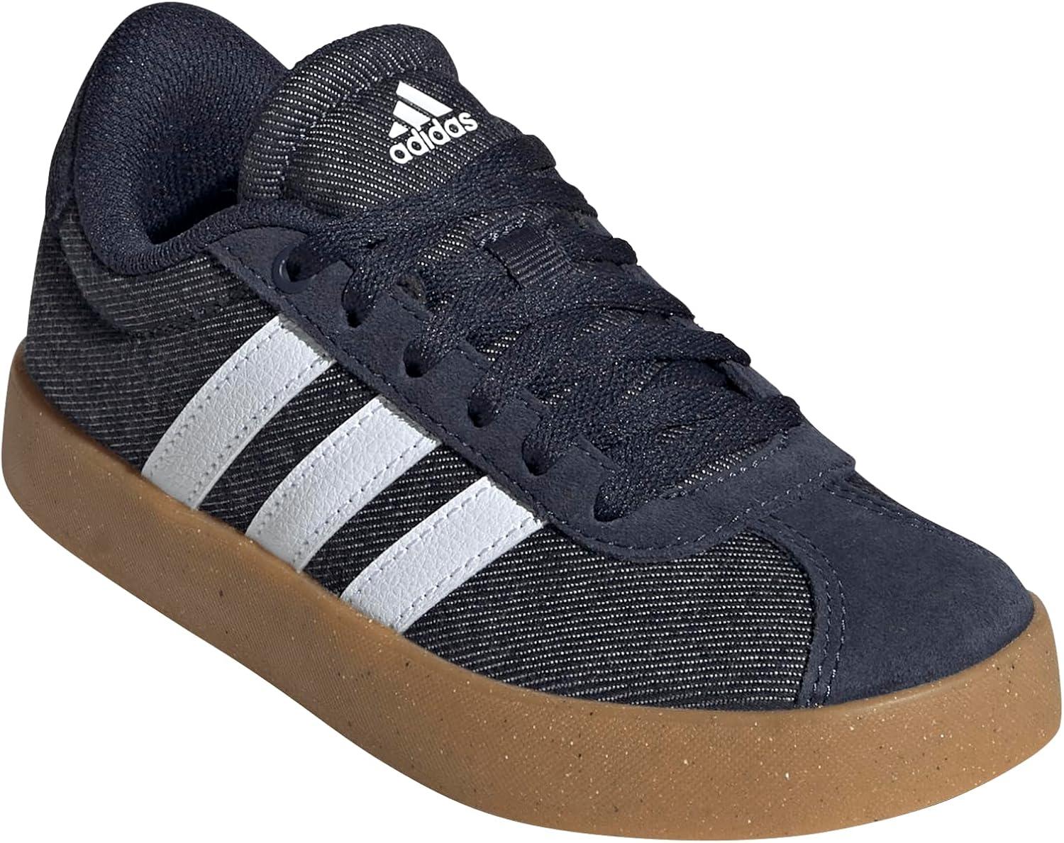 imageadidas UnisexChild Vl Court 30 Hook ampamp LoopInkWhiteGum