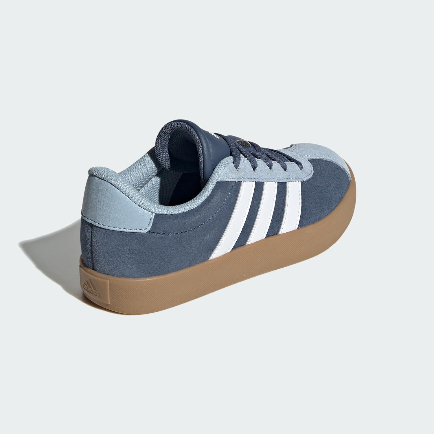 imageadidas UnisexChild Vl Court 30 Hook ampamp LoopPreloved Ink Cloud White Wonder Blue