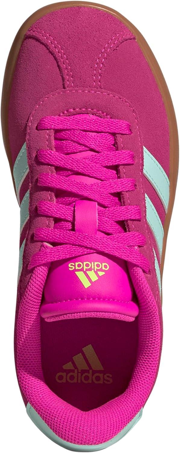 imageadidas UnisexChild Vl Court 30 Hook ampamp LoopShock PinkSemi Flash AquaLucid Lemon