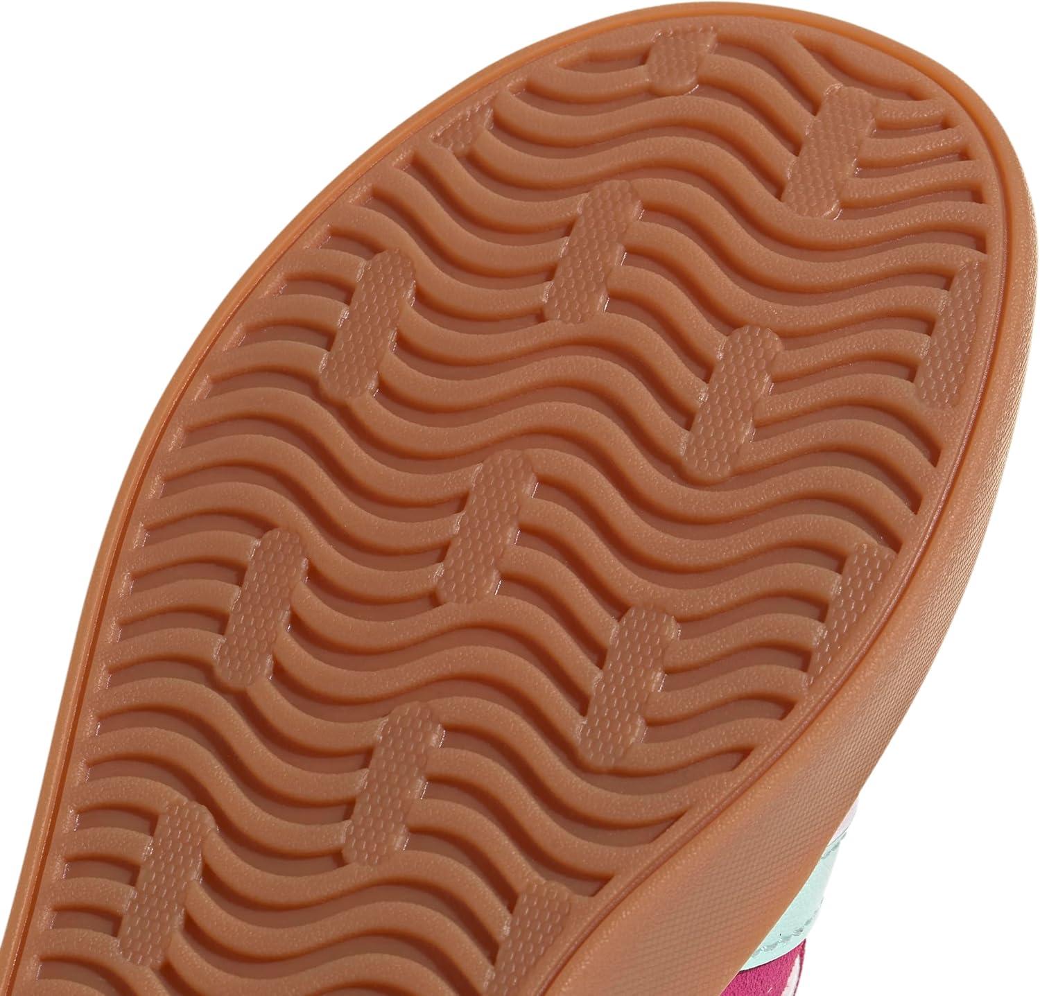 imageadidas UnisexChild Vl Court 30 Hook ampamp LoopShock PinkSemi Flash AquaLucid Lemon