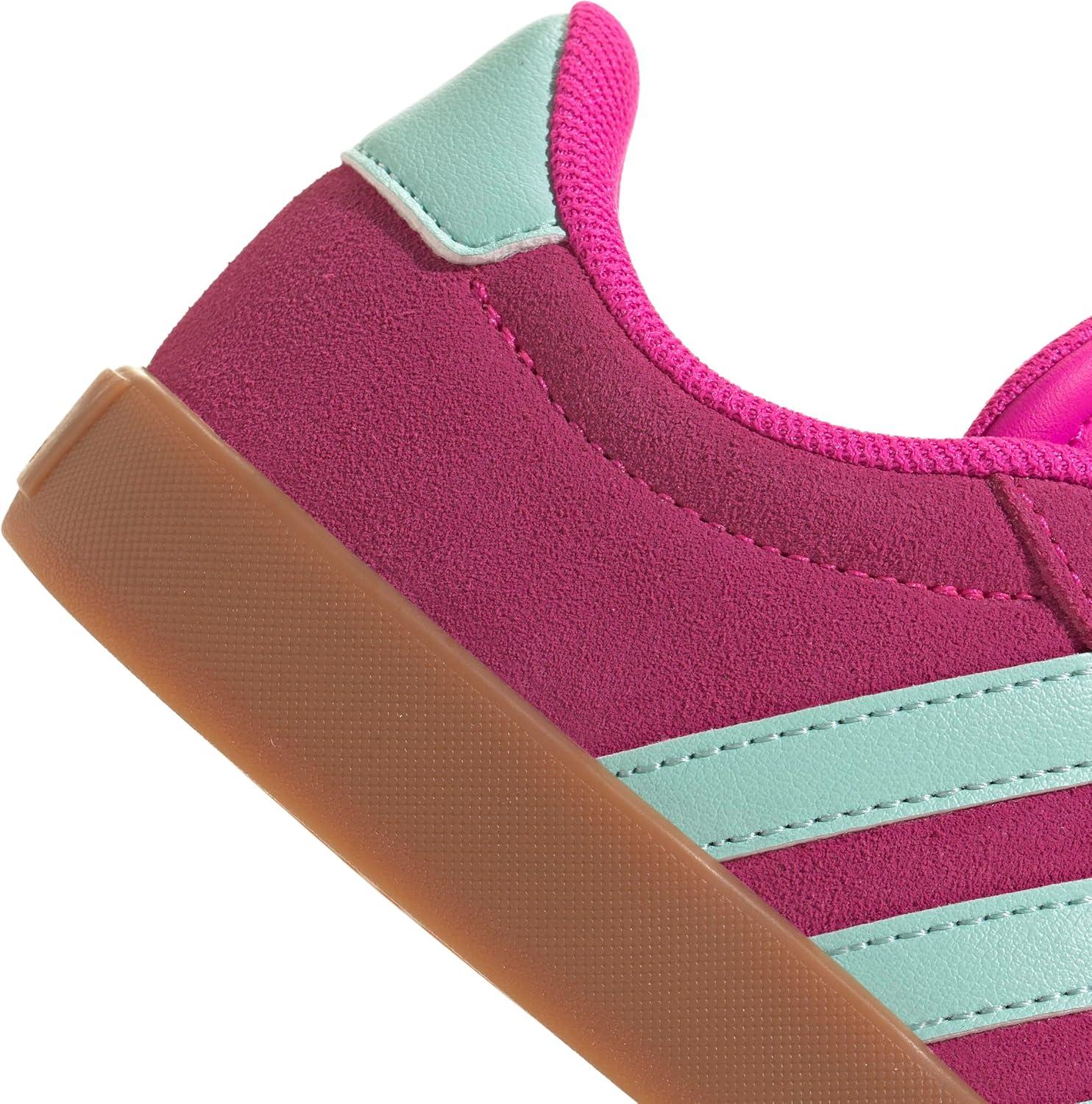 imageadidas UnisexChild Vl Court 30 Hook ampamp LoopShock PinkSemi Flash AquaLucid Lemon