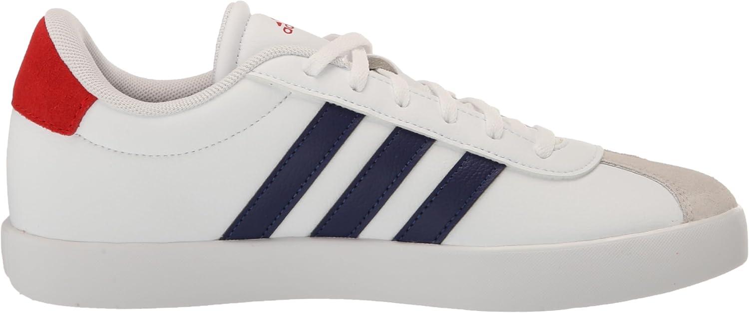 imageadidas UnisexChild Vl Court 30 Hook ampamp LoopWhiteDark BlueBetter Scarlet