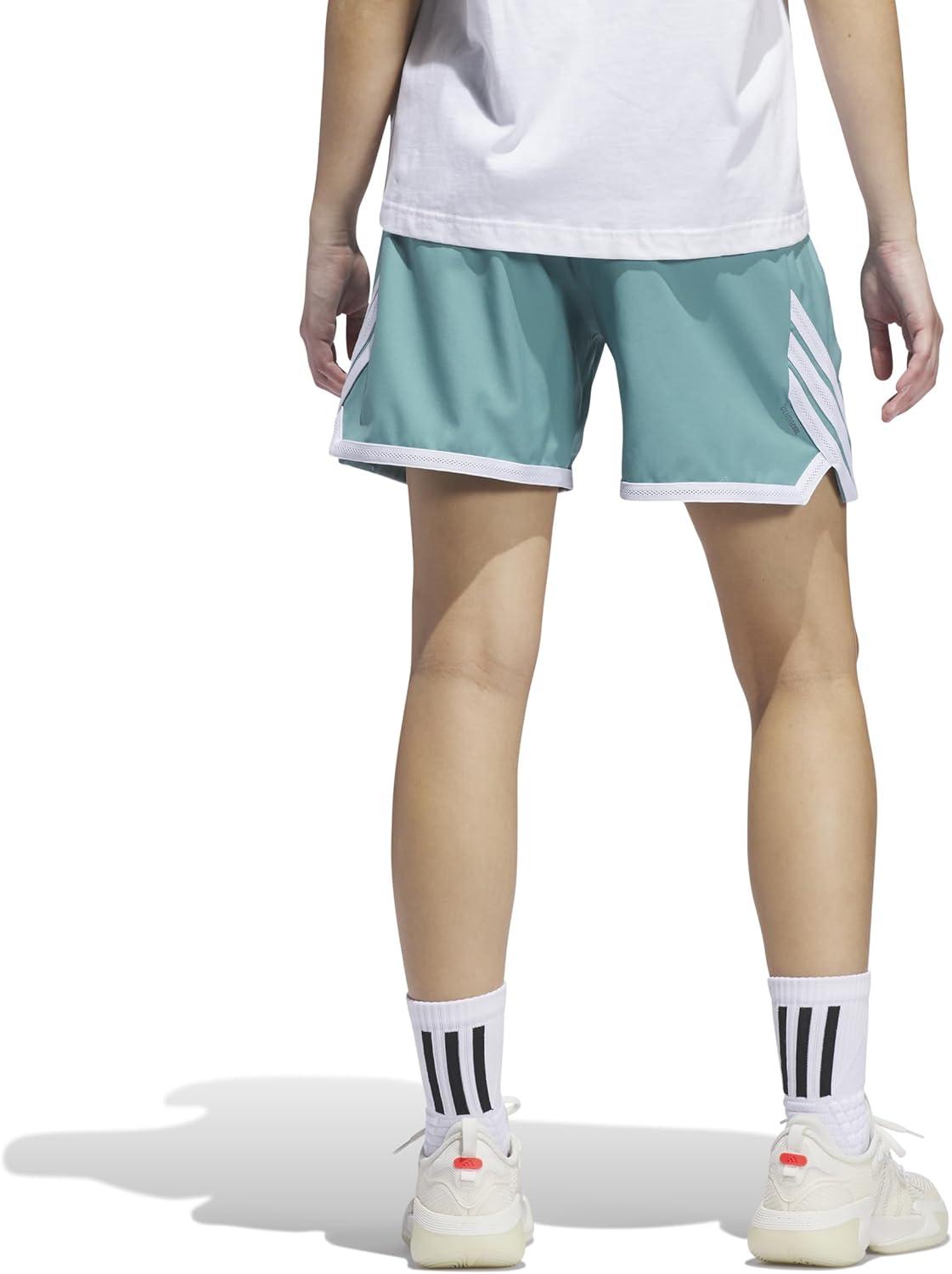 imageadidas Womens Crazylite Basketball ShortsPowder TealWhite