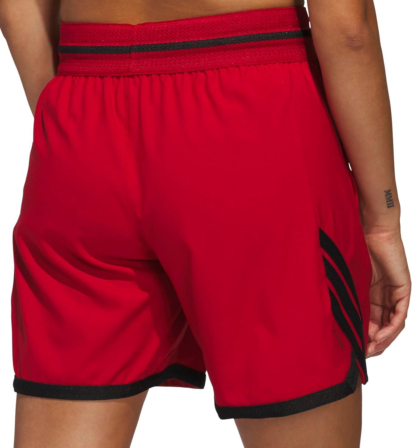 imageadidas Womens Crazylite Basketball ShortsTeam Power RedBlack