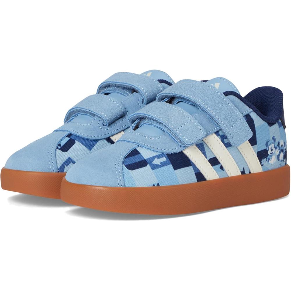 imageAdidas BabyBoys Vl Court 30 Hook ampamp Loop SneakerAsh BlueOff WhiteCrew Blue