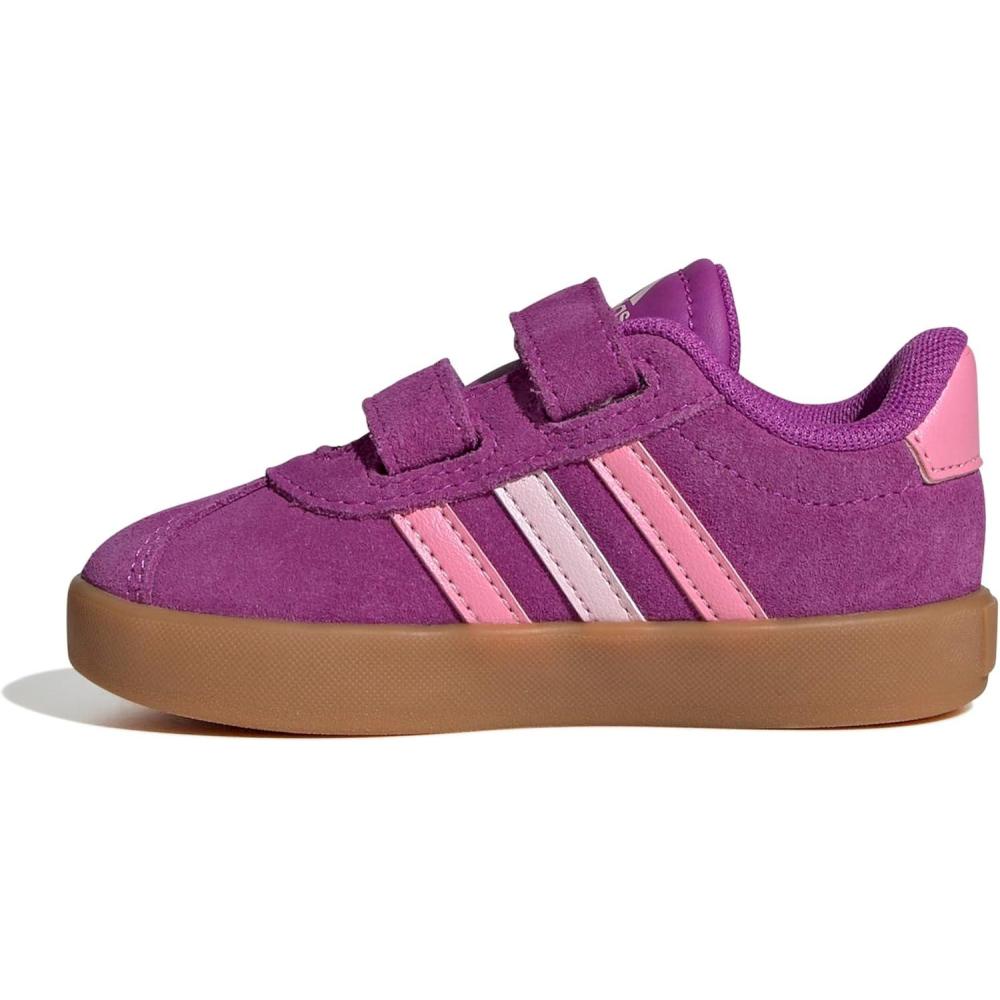 imageAdidas BabyBoys Vl Court 30 Hook ampamp Loop SneakerFlash PinkBliss PinkClear Pink