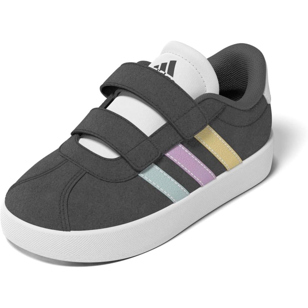 imageAdidas BabyBoys Vl Court 30 Hook ampamp Loop SneakerGreyHalo MintBliss Lilac