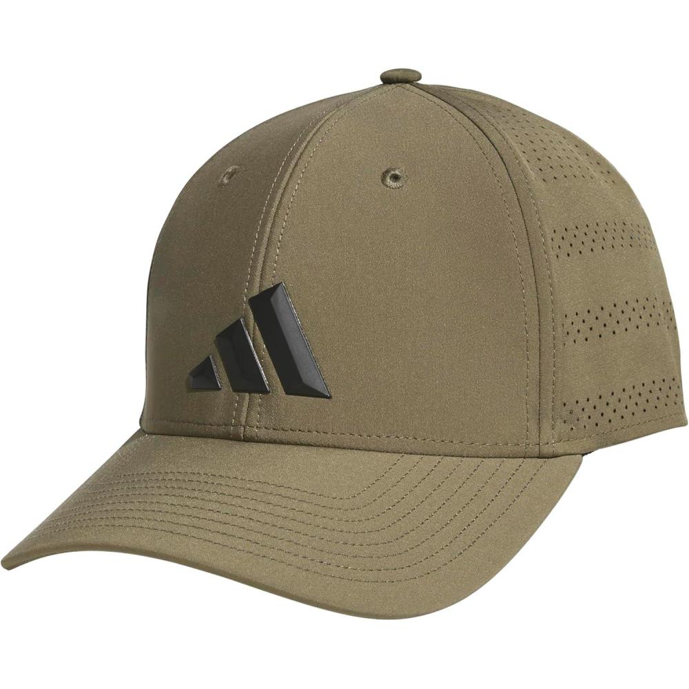 imageAdidas Mens Gameday Hat Athletic Baseball Cap Stretch FitOlive Strata GreenBlack