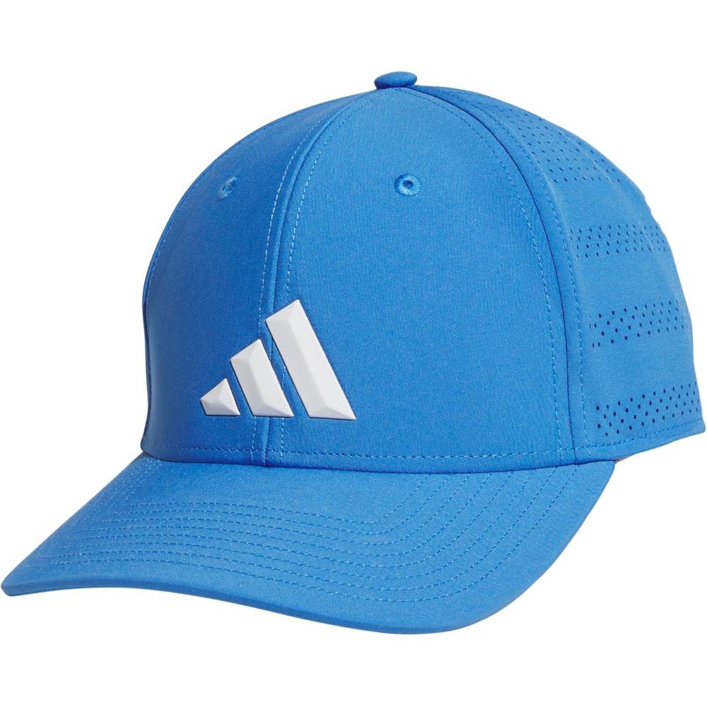 imageAdidas Mens Gameday Hat Athletic Baseball Cap Stretch FitRay BlueWhite
