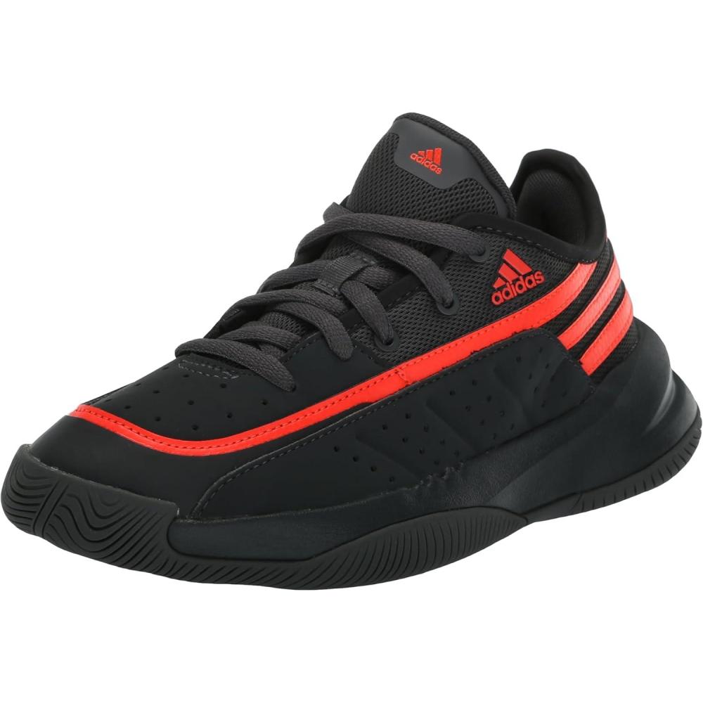 imageAdidas UnisexAdult Front Court SneakerCarbonGreySolar Red