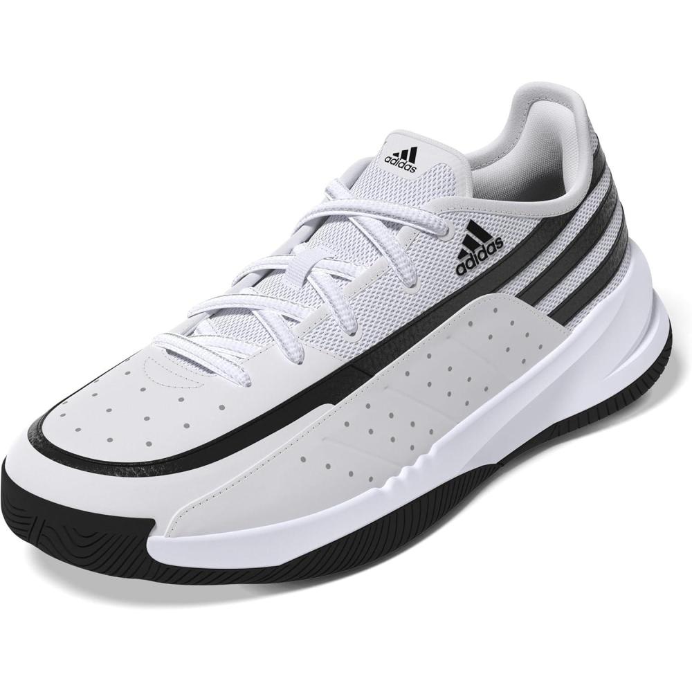 imageAdidas UnisexAdult Front Court SneakerWhiteBlackBlack