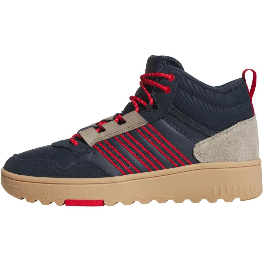 imageAdidas UnisexAdult Hoops 40 Mid Top SneakerAurora InkBetter ScarletGum