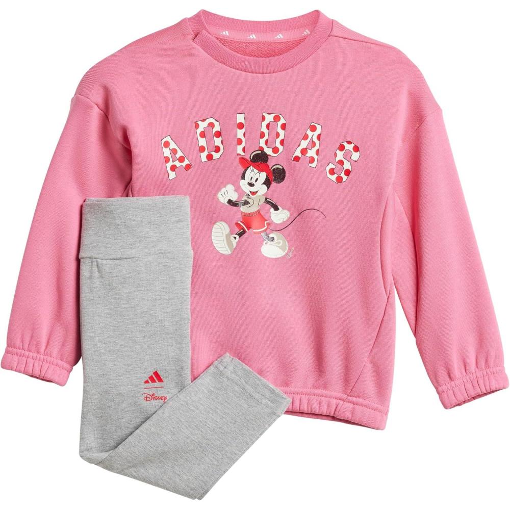 imageadidas Baby Girls Disney Minnie Mouse Jogger SetPink FusionMulticolorPure Ruby