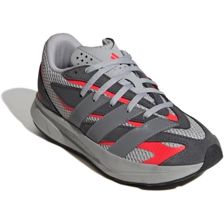 imageadidas Boys Lightblaze Lace Up SneakersGreyGreyLucid Red