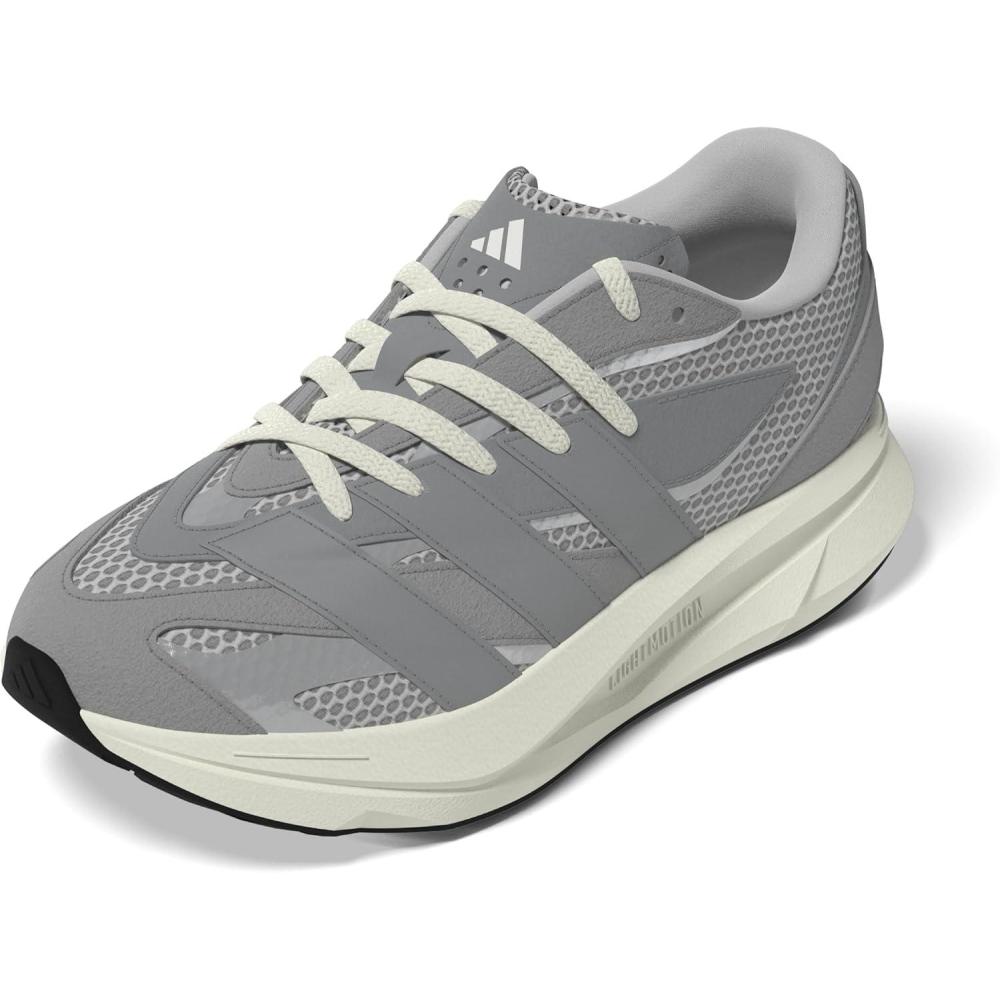 imageadidas Boys Lightblaze Lace Up SneakersGreyGreySilver Metallic