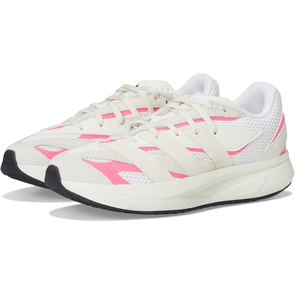 imageadidas Boys Lightblaze Lace Up SneakersOff WhiteWonder WhiteLucid Pink