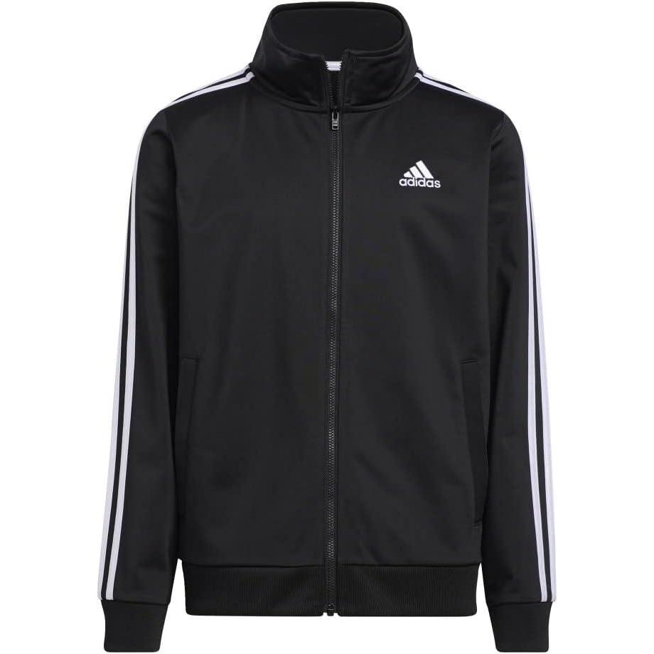 imageadidas Boys Zip Front Iconic Tricot JacketJet Black