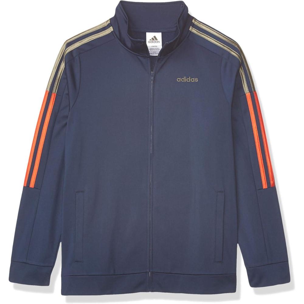 imageadidas Boys Zip Front Iconic Tricot JacketNew Core Navy