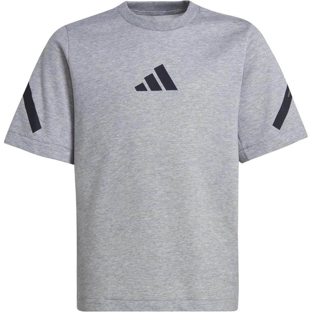 imageadidas Boys Zne TShirtMedium Grey HeatherBlack