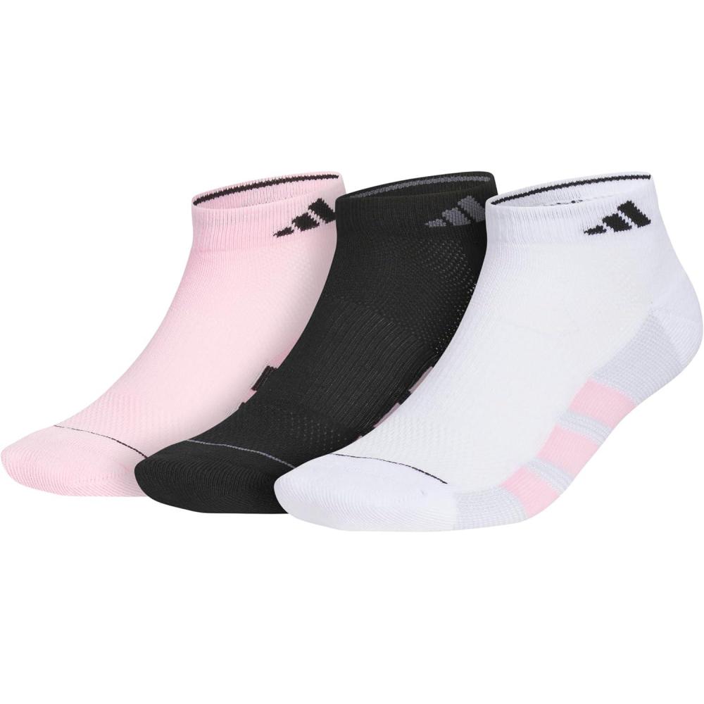 imageadidas Mens All Day Training Low Cut Socks Engineered for Sport Performance with Targeted Cushioning for Running 3PairTrue PinkBlackWhite