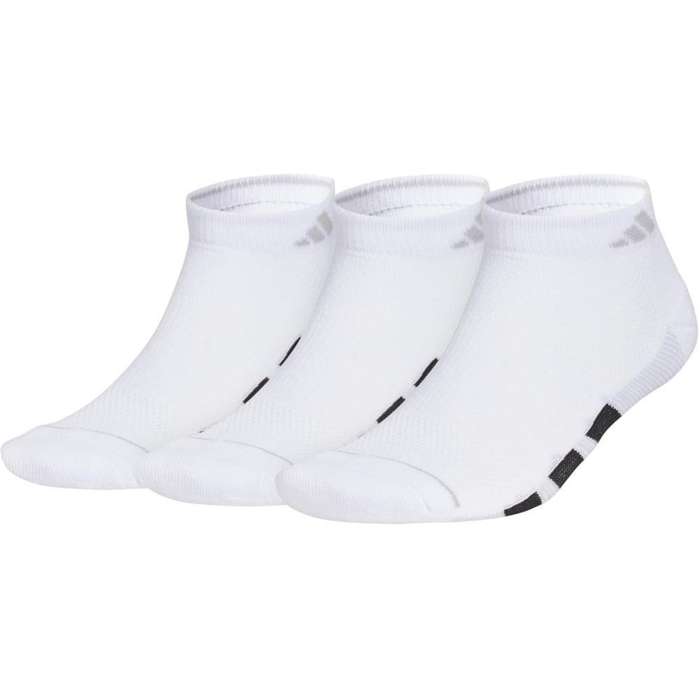 imageadidas Mens All Day Training Low Cut Socks Engineered for Sport Performance with Targeted Cushioning for Running 3PairWhiteBlackClear Onix Grey