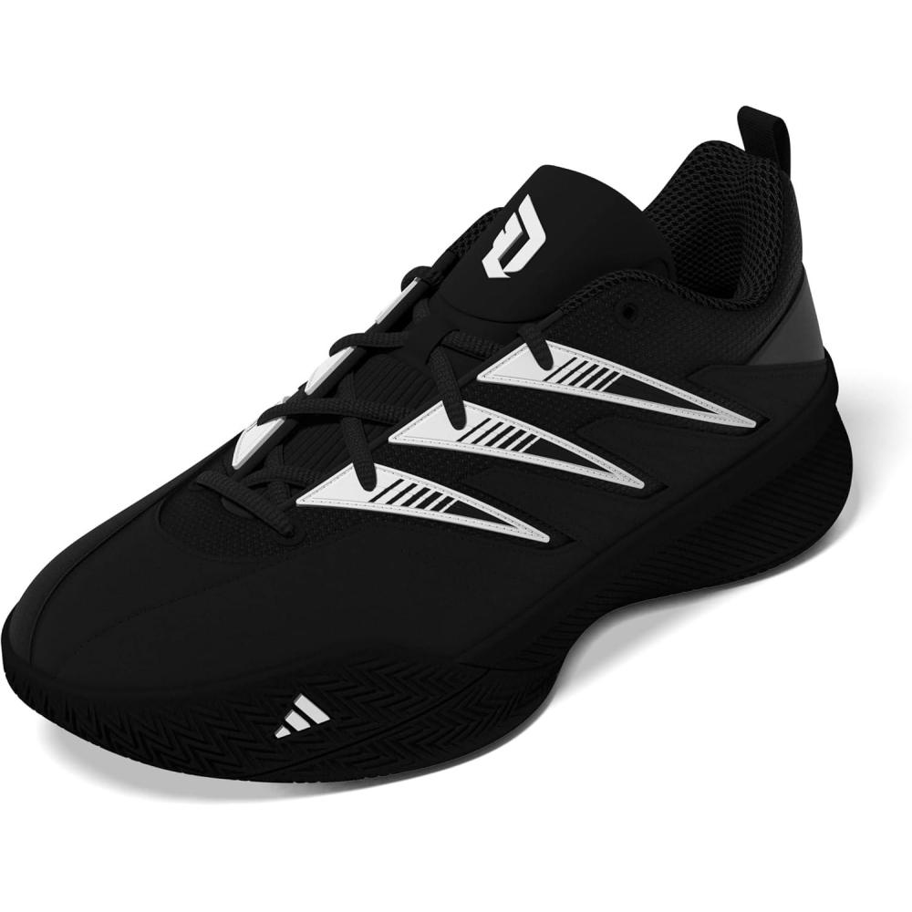 imageadidas Mens Dame Certified 3 Basketball ShoesBlackWhiteBlack
