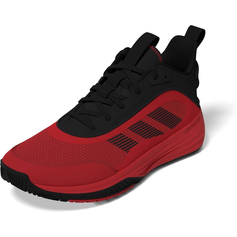 imageadidas Mens Own The Game 30 Basketball SneakerBlackRedRed