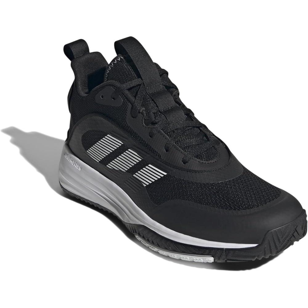 imageadidas Mens Own The Game 30 Basketball SneakerBlackWhiteWhite