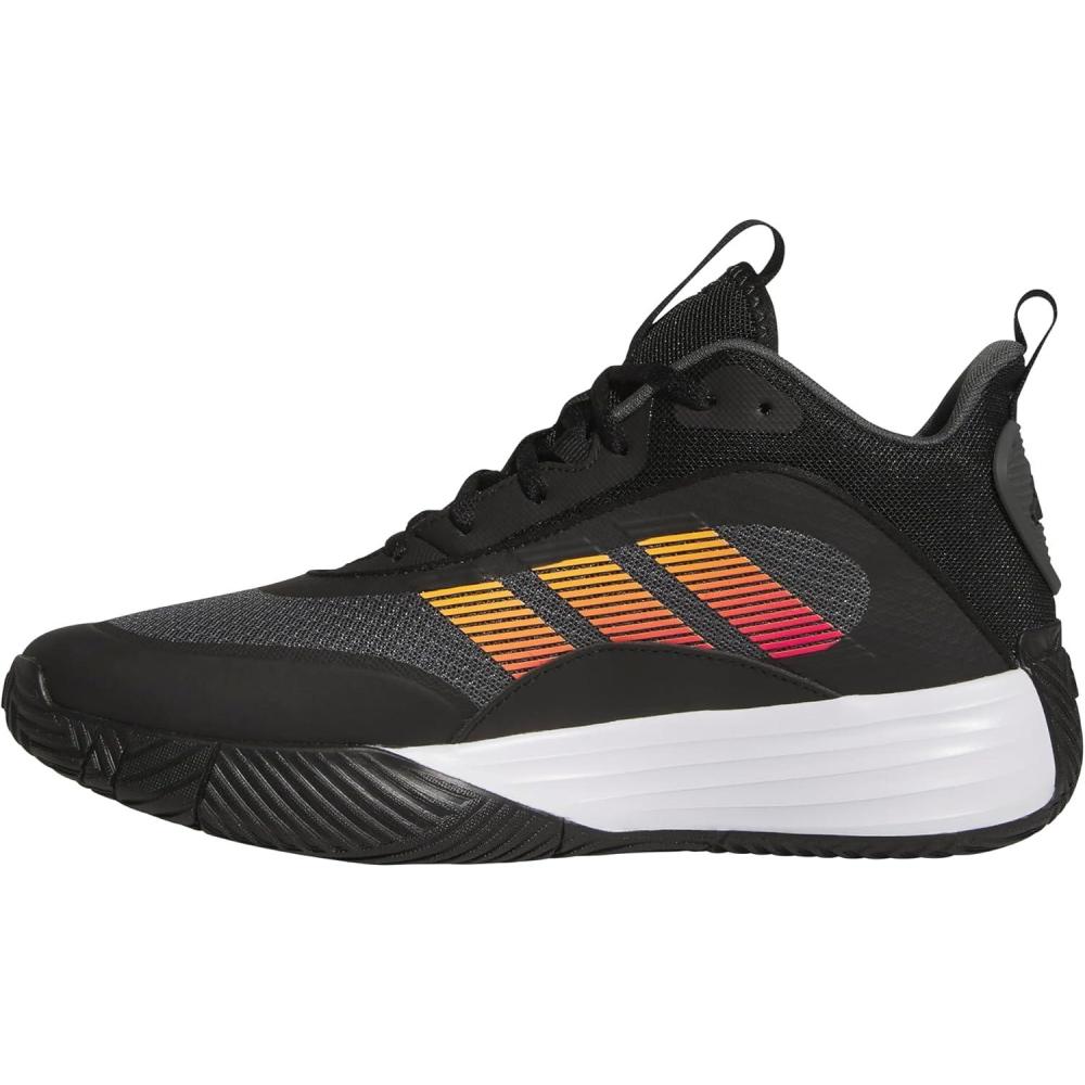 imageadidas Mens Own The Game 30 Mid Top BasketballBlackShock PinkSupplier Colour