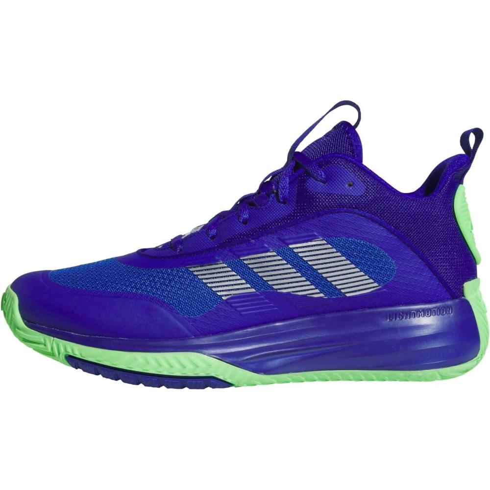 imageadidas Mens Own The Game 30 Mid Top BasketballLucid BlueSilver MetallicLime Burst