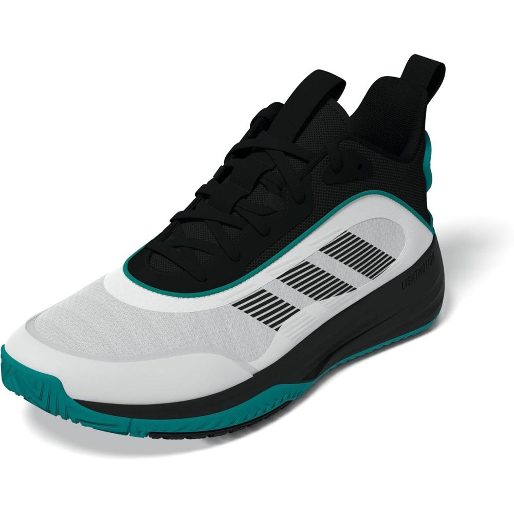 imageadidas Mens Own The Game 30 Mid Top BasketballWhiteBlackPure Teal