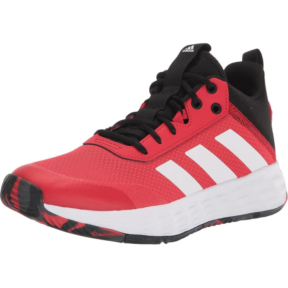 imageadidas Mens Ownthegame Basketball ShoeVivid RedWhiteCore Black