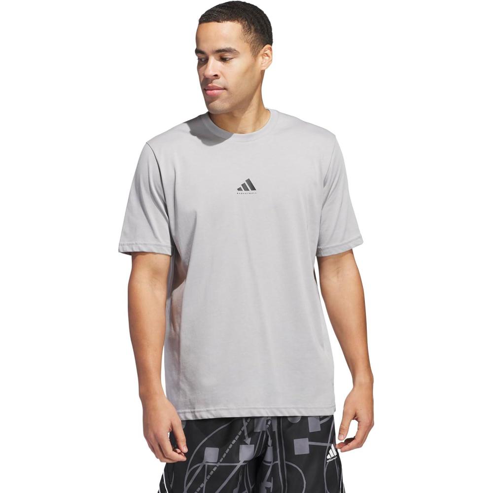 imageadidas Mens Select Foundation Basketball TShirtSolid Grey