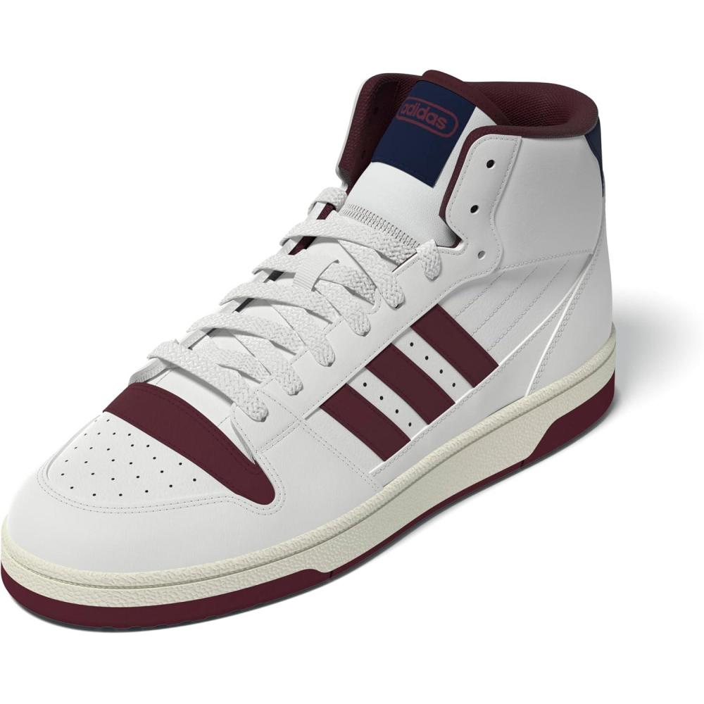 imageadidas UnisexAdult Break Start Mid Top SneakerCloud WhiteShadow RedDark Blue