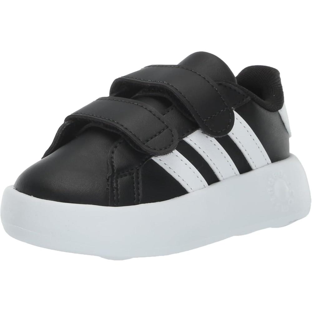 imageadidas UnisexChild Grand Court 20Legacy SneakerBlackWhiteBlack